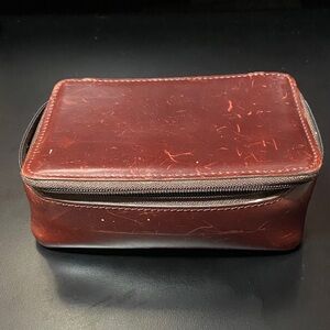 Vintage Wilson’s Brown Leather jewelry travel case